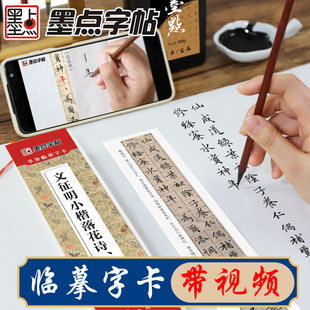 墨点字帖 古帖临摹楷书学生成人入门碑帖 文征明小楷落花诗千字文 看视频文徵明小楷墨迹版 小楷毛笔书法字帖 近距离临摹字卡扫码
