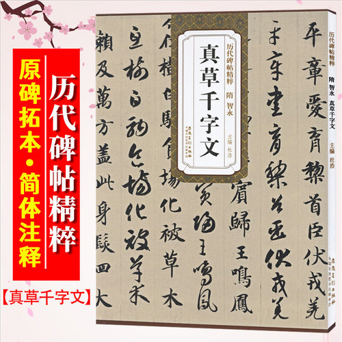 智永真草千字文 隋 历代碑帖精粹 临摹智永真书草书书法毛笔字帖 碑帖附简体旁注 安徽美术出版社
