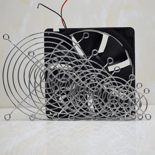 散热风扇3/4/5/6/7/8/9/12/14CM风扇金属防护网罩铁丝网保护罩