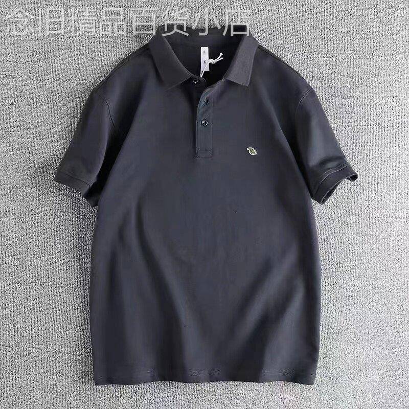 代购香港潮男夏季美式小鸟刺绣休闲男士polo衫潮流纯棉翻领短袖t