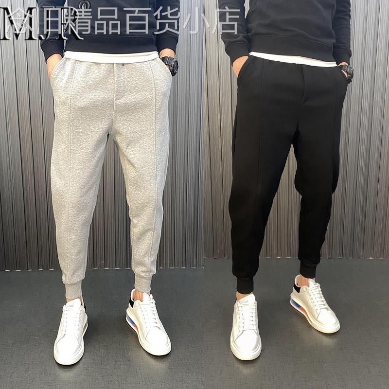 高端卫裤男春秋季运动裤2026新款高级感潮流束脚哈伦男裤休闲长裤