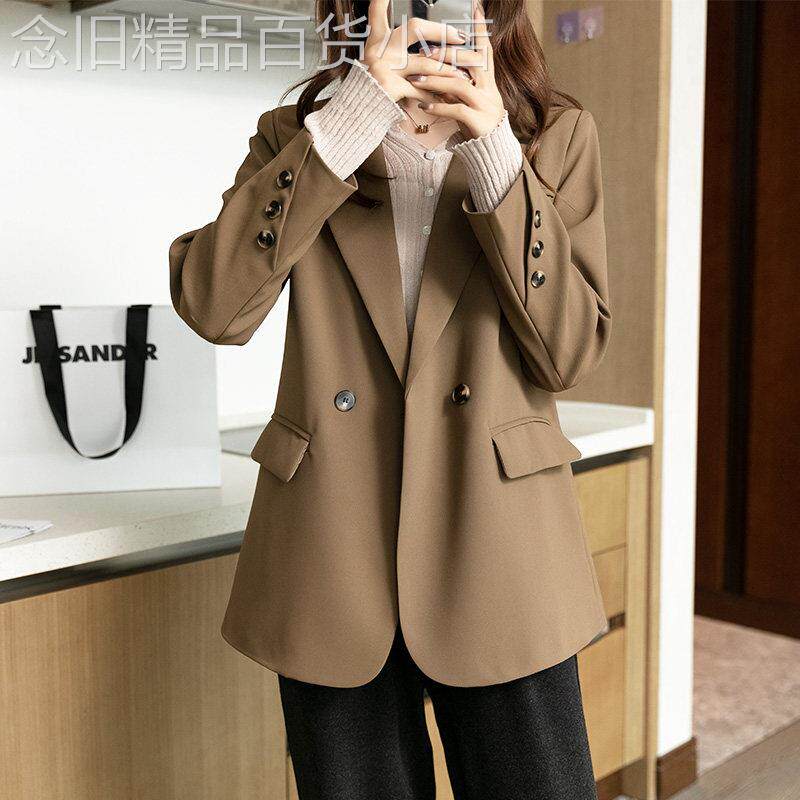潮牌西装外套女2025春秋新款气质休闲宽松小个子短款西服上衣炸街