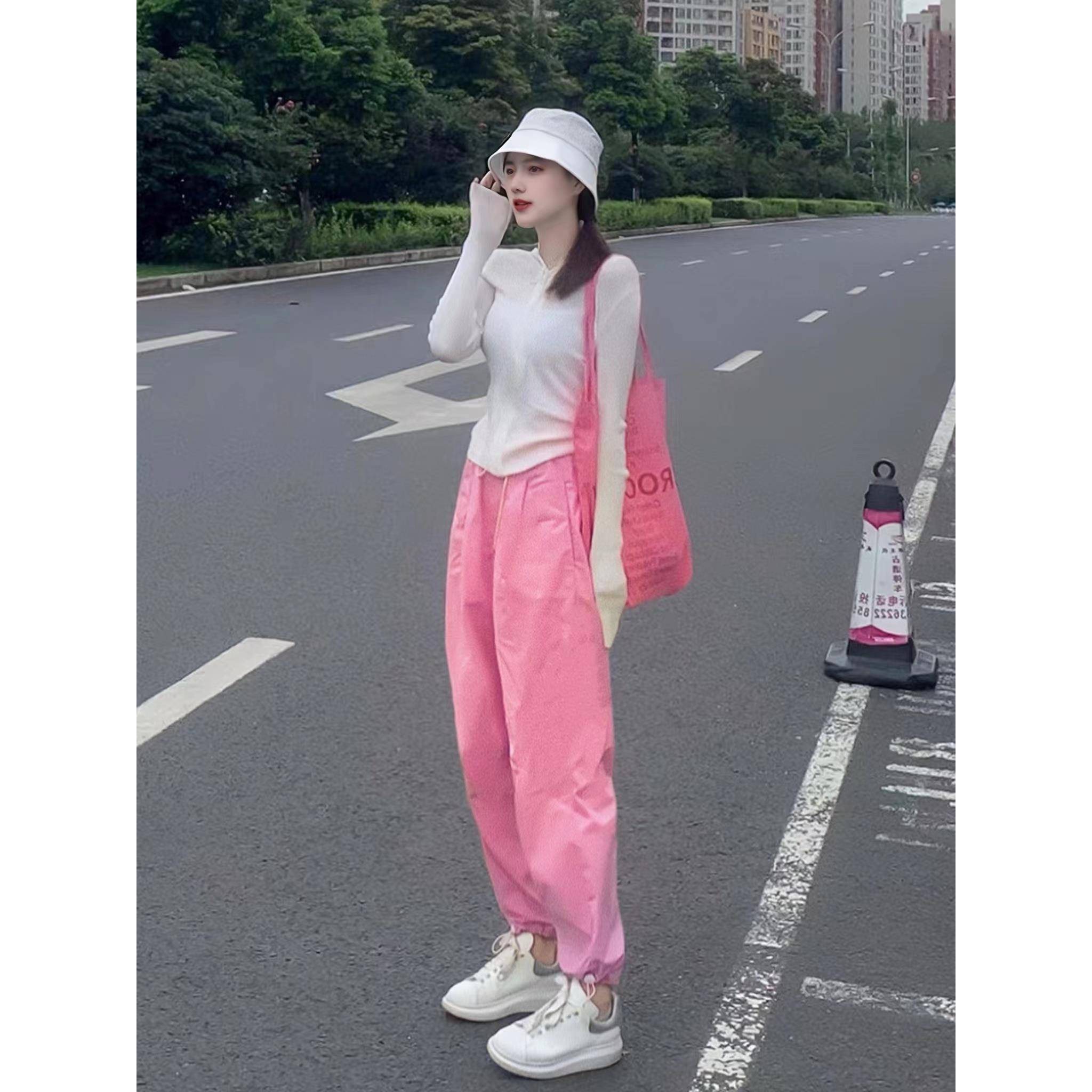 欧洲站运动休闲套装女2024年新款网红炸街时尚洋气减龄薄款两件套