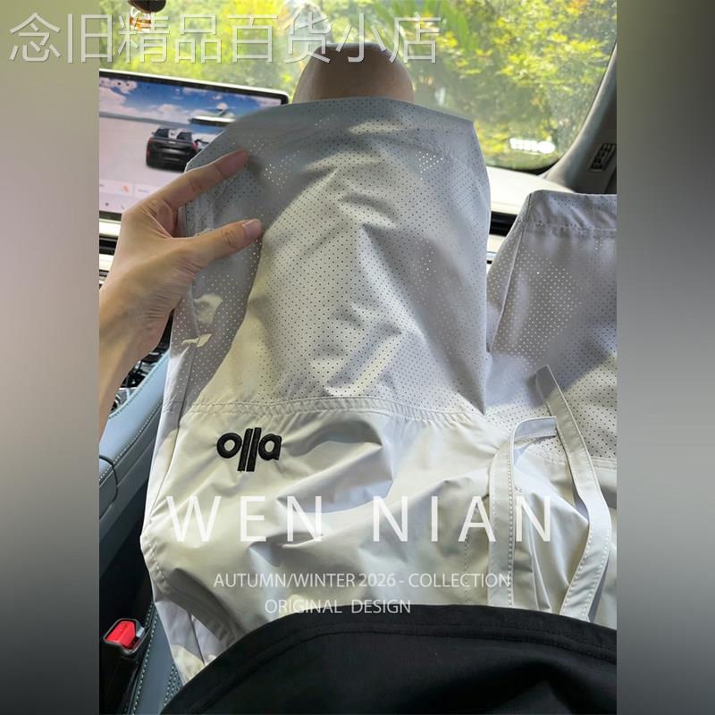 韩国WEN NIAN美式网眼透气刺绣短裤男2026夏季冰丝速干沙滩五分裤