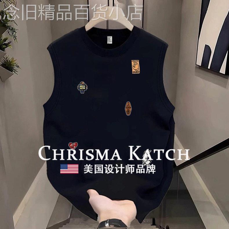 出口美国⭐Chrisma Katch~男士T恤2026美式高街潮牌外穿坎肩上衣