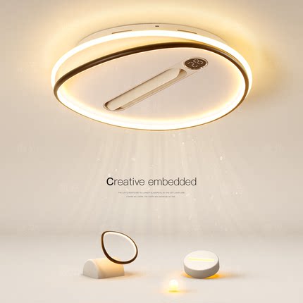 卧室灯智能无叶风扇灯简约现代led吸顶灯餐厅客厅灯2025新款灯具