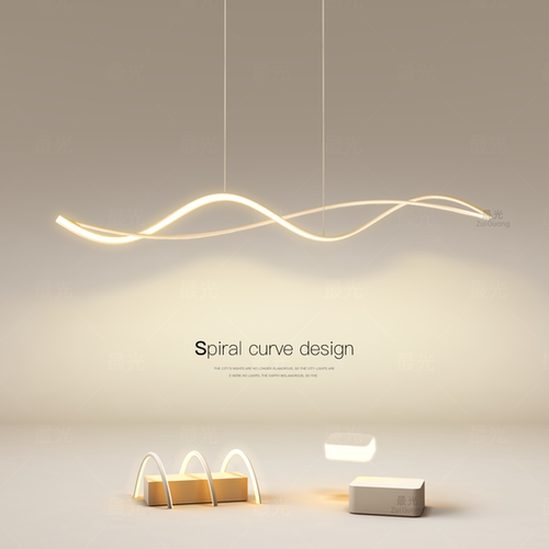 极简艺术线条餐厅吊灯