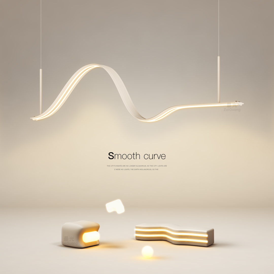 光现代简约led餐厅灯设计师长条吊灯客厅灯饭厅灯2025新款灯具
