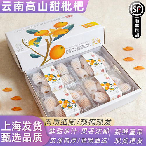 新货云南冰糖枇杷礼盒装大果当季新鲜水果蒙自甜枇杷多汁包邮