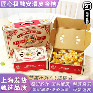 匠心极融安滑皮金桔礼盒装 独立小包装广西新鲜金橘水果顺丰包邮