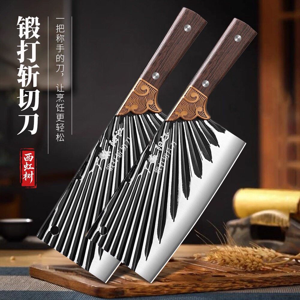 手工锻打不锈钢斩切菜刀