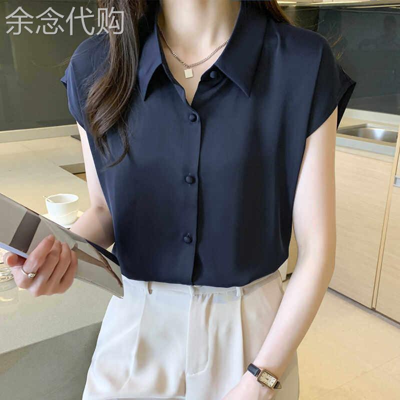 高级感衬衫女夏季时尚新款桑蚕丝衬衫高端宽松内搭配西装打底上衣