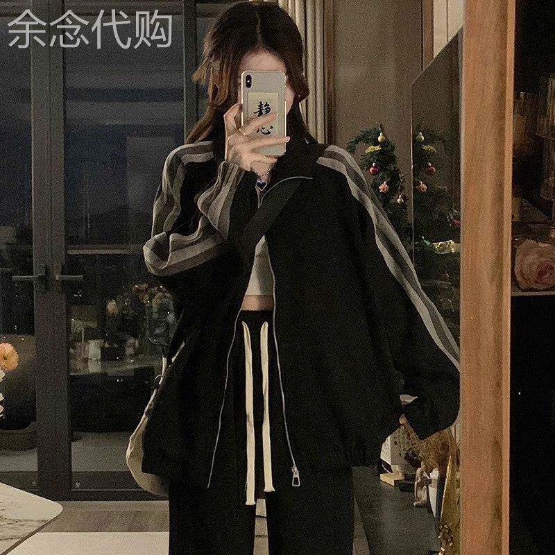 仿麂皮绒外套女春秋季2026新款小个子棒球服夹克运动卫衣开衫上衣