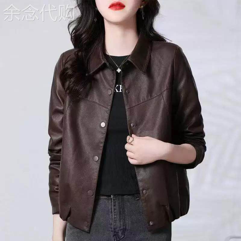 今年流行的轻奢皮衣外套女高级感休闲洋气爆款短款休闲皮夹克上衣