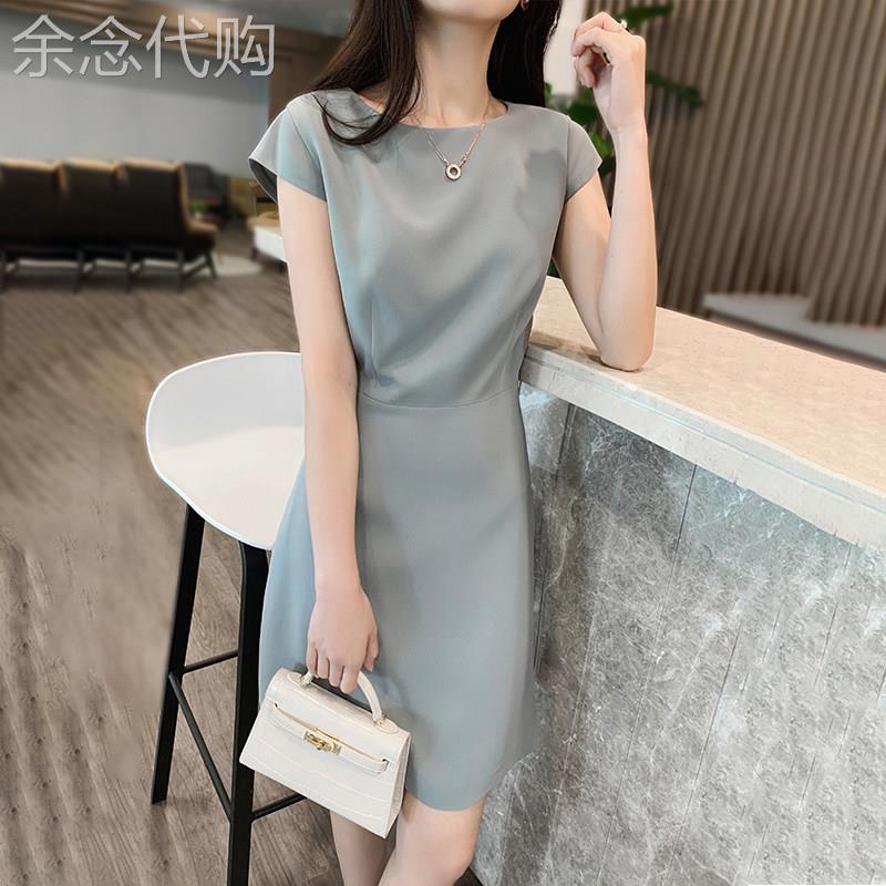 三醋酸连衣裙女2026年夏季新款轻奢桑蚕丝职业赫本风气质收腰裙子