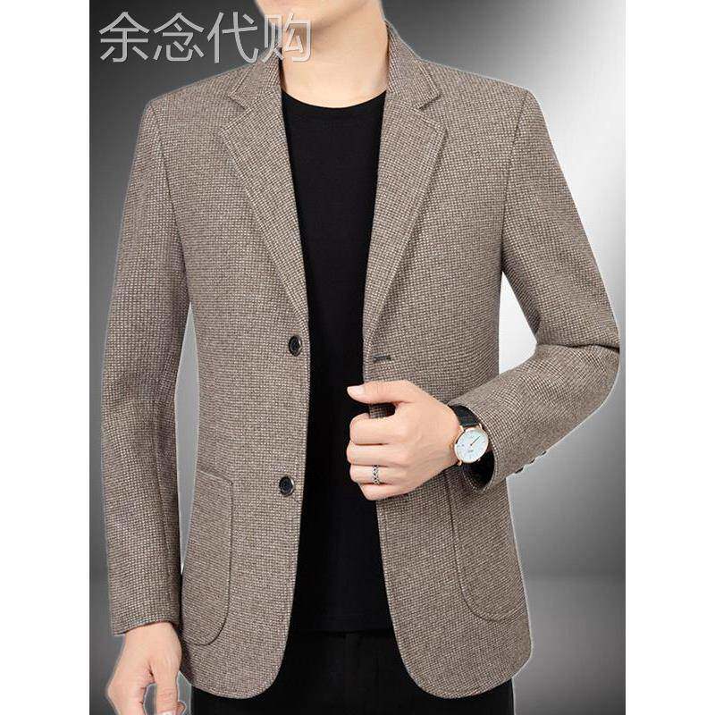 休闲西装男士2025春秋季新款上衣中青年商务休闲西服便西外套时尚