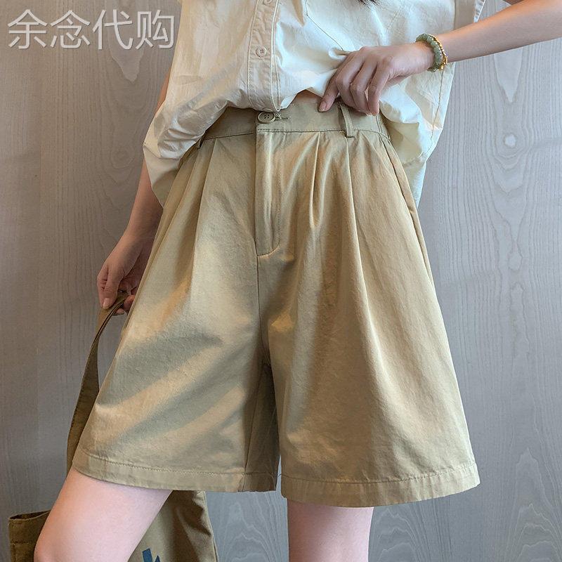 西装运动短裤女2026夏季五分裤直筒裤宽松高腰休闲外穿阔腿五分裤