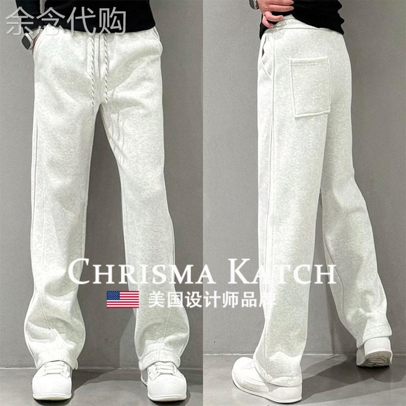 出口美国?Chrisma Katch~休闲裤秋季纯色卫裤弹力宽松直筒长裤男