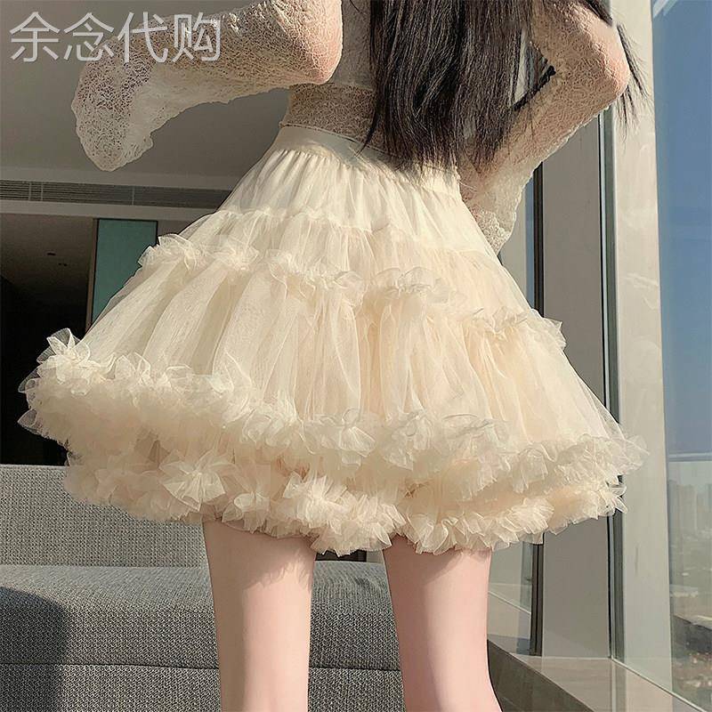 网纱半身裙女士夏季薄款2026新款高腰a字显瘦小个子蛋糕蓬蓬短裙