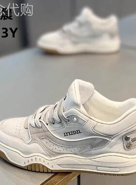 香港潮牌 IT33Y男鞋真皮韩版网红百搭运动休闲鞋轻便舒适阿甘鞋男