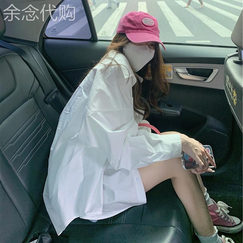 宽松白色衬衫薄款外套女春季2025秋季新款设计感小众防晒衬衣上衣
