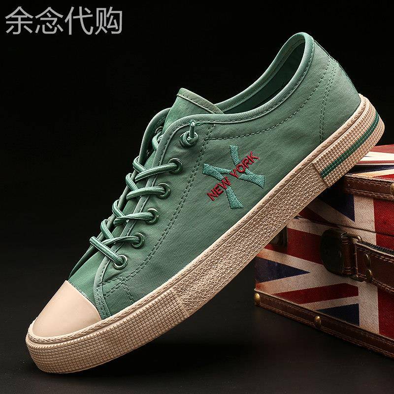 DMXUXM『英伦设计风』高端定制~新款软底舒适百搭休闲帆布鞋男潮