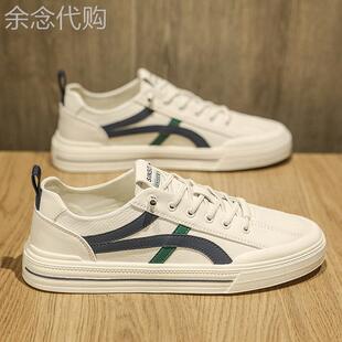 欧洲站男士运动板鞋青春潮流设计 软底潮鞋平底小白鞋