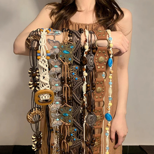 复古波西米亚腰带民族风腰链女2025年新款 饰配饰 配裙子编织腰绳装