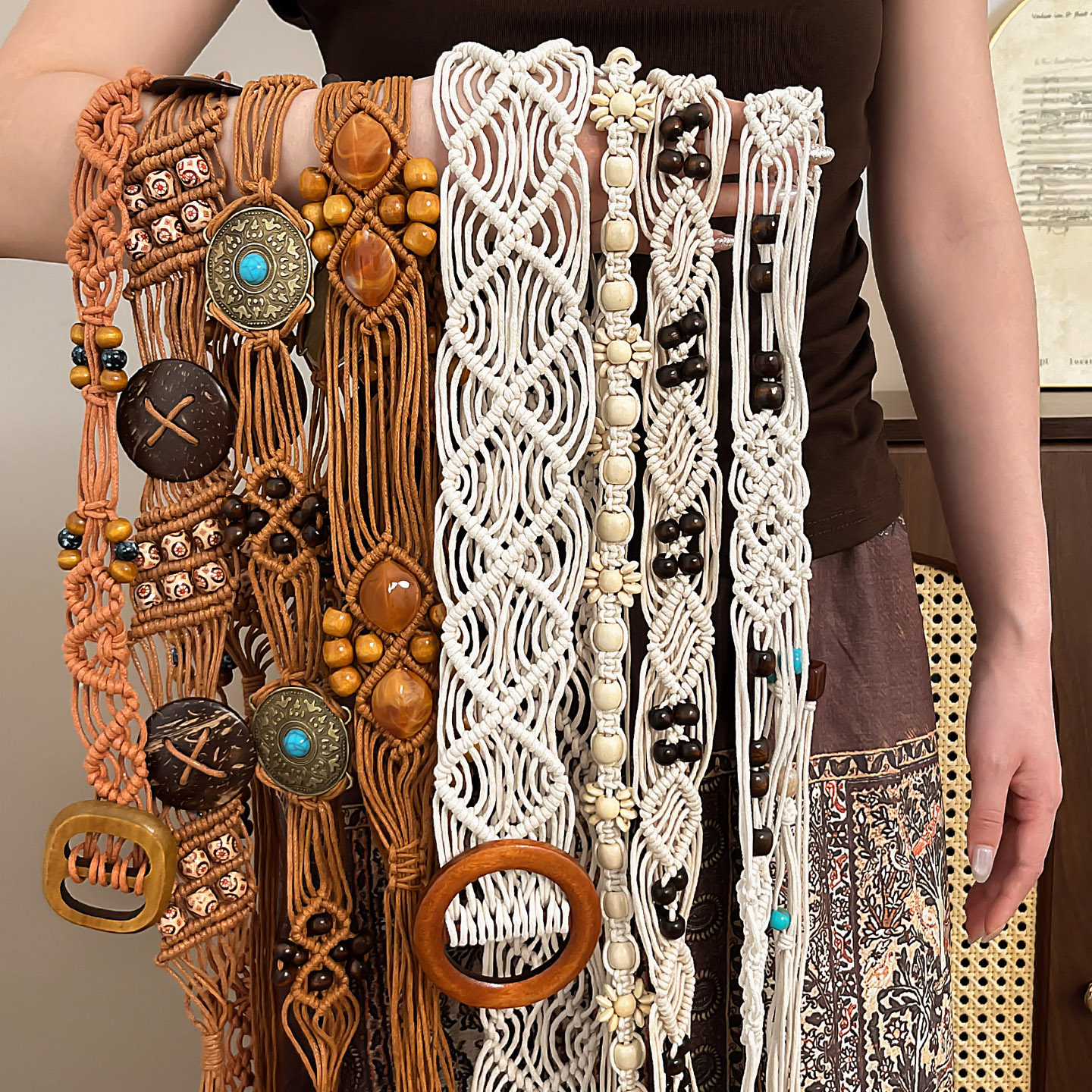 波西米亚风复古腰带腰链女2025年