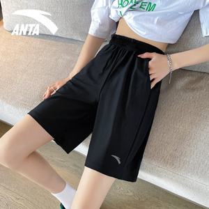 安踏运动短裤女夏季五分裤官网旗舰速干透气薄款健身跑步宽松裤子