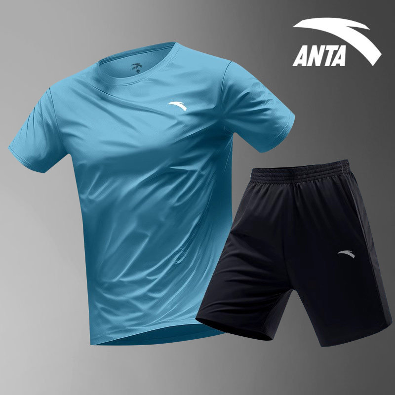安踏运动套装男士夏季速干冰丝薄款透气健身服短袖短裤跑步两件套,运动服/休闲服装,运动套装,淘宝优惠券,粉丝福利购,淘宝优惠卷