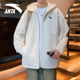 休闲风衣防泼水速干运动服 男士 安踏外套男2026新款 官方旗舰店正品