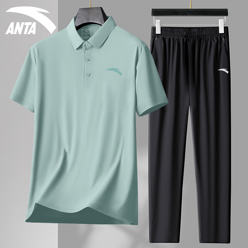 安踏运动套装休闲男士polo套装