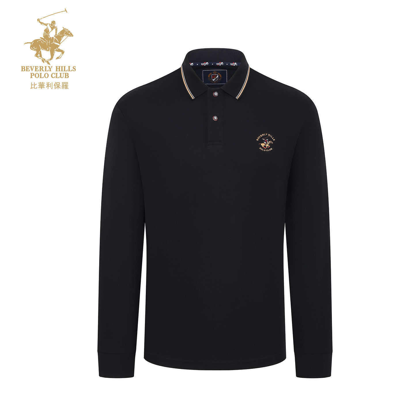 比华利保罗2025年秋季新款翻领长袖polo衫男时尚休闲简约百搭上衣,男装,Polo衫,淘宝优惠券,粉丝福利购,淘宝优惠卷