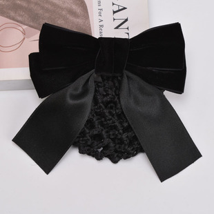 初炫头花女职业护士发网工作盘头发丝绒空姐高级感网兜2025年绒带