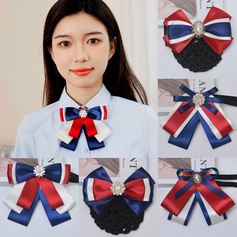 红色银行领结头花发饰