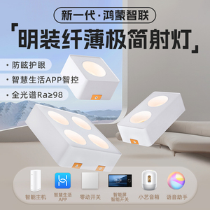 小艺声控全光谱led明装射灯单头多头支持华为鸿蒙HILINK斗胆灯