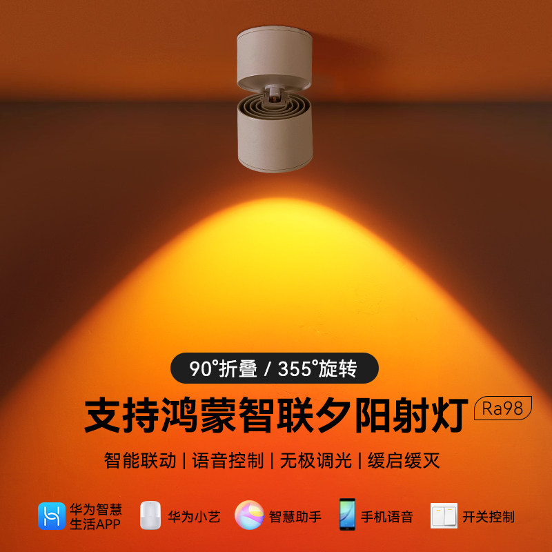 支持鸿蒙智联网红落日夕阳灯