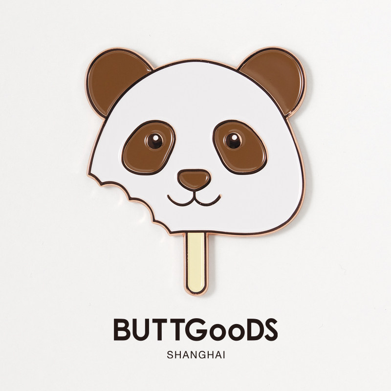 原创设计buttgoods熊猫雪糕冰箱贴搞怪趣味合金磁贴