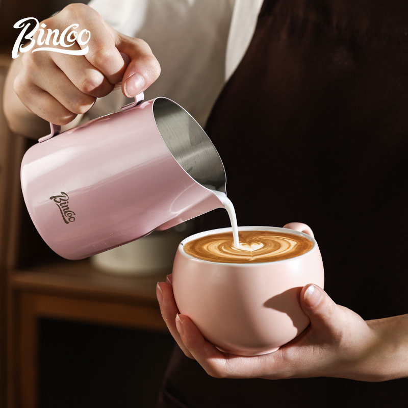 Bincoo咖啡拉花缸尖嘴拉花专用杯打奶泡杯不锈钢打奶杯拉花神器,餐饮具,拉花缸/拉花杯/打奶缸,淘宝优惠券,粉丝福利购,淘宝优惠卷