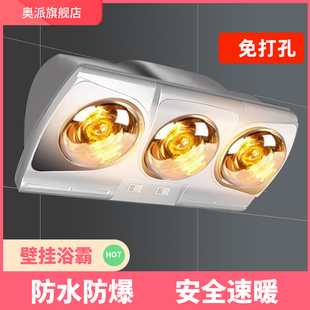 挂壁式浴霸灯洗澡间保温灯厕所卫生间专用取暖灯加热灯出租房移动