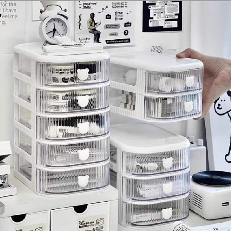 书桌透明防尘多层抽屉收纳盒文具大容量亚克力整理盒,收纳整理,文具收纳盒,淘宝优惠券,粉丝福利购,淘宝优惠卷