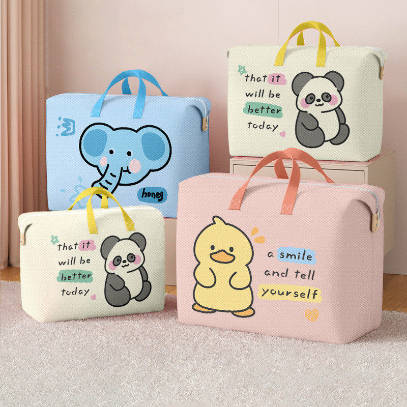 可爱卡通幼儿园儿童被子大容量收纳袋装衣物入园手提打包袋