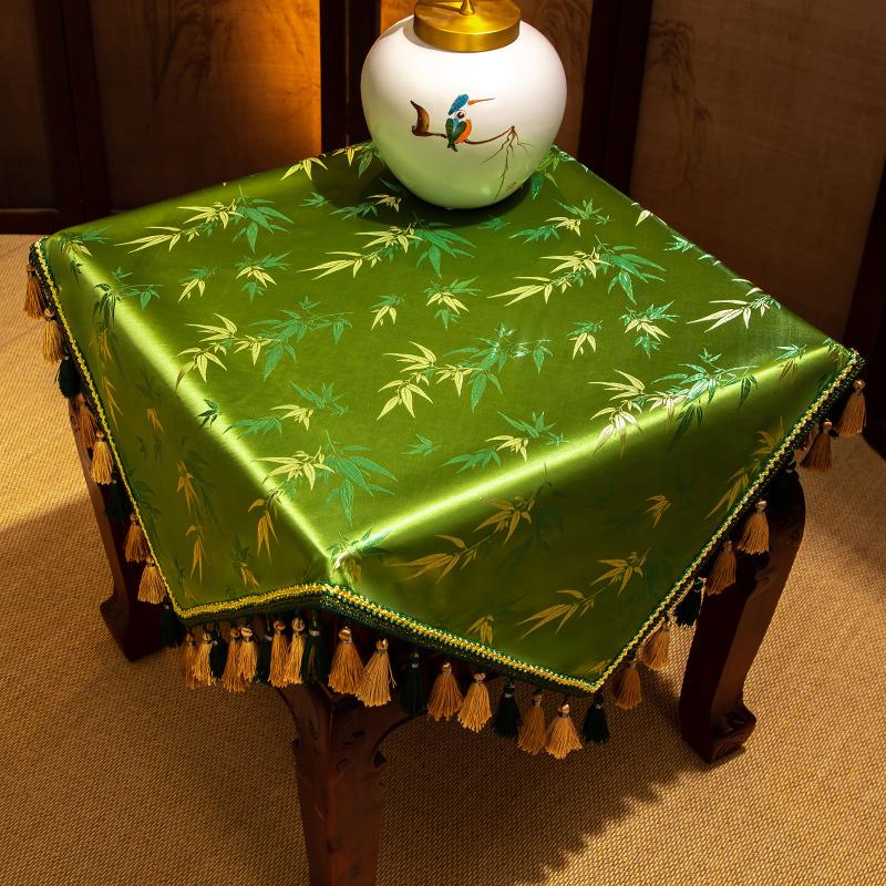 客厅边柜盖布高档新中式茶几垫