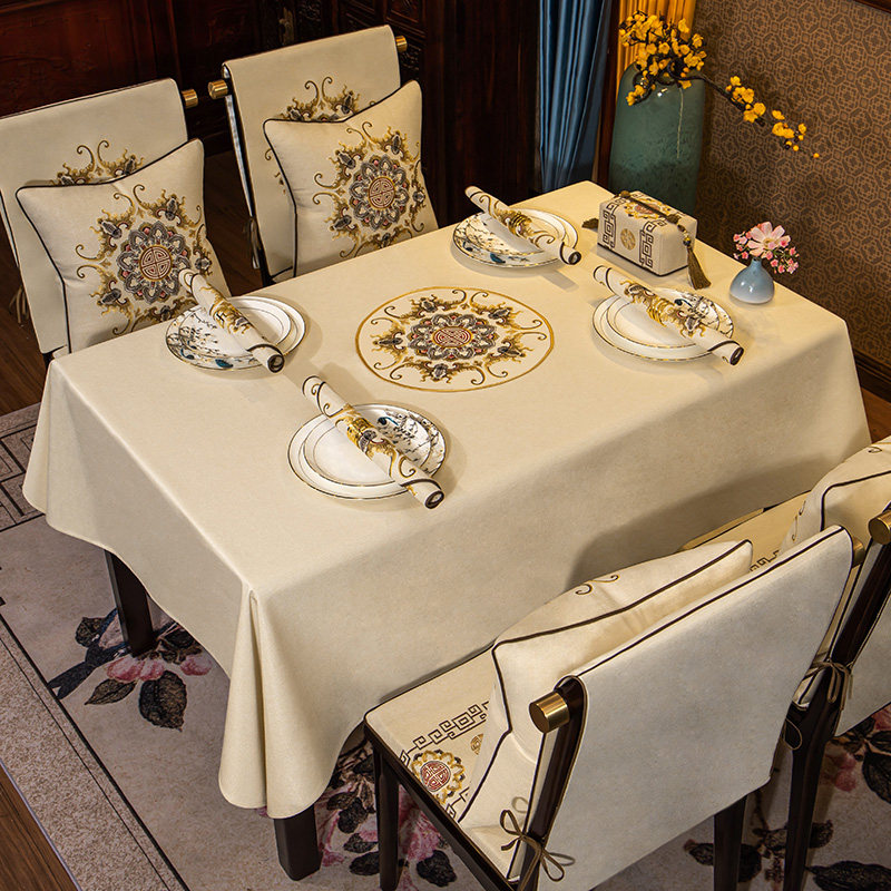 布艺棉麻桌布中式现代简约学生书桌台布长方形茶几盖布圆桌餐桌垫,居家布艺,餐垫,淘宝优惠券,粉丝福利购,淘宝优惠卷