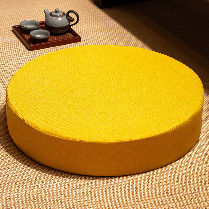 中式地板打坐垫阳台飘窗圆形纯色坐垫可拆洗家用大号日式蒲团座垫,居家布艺,蒲团,淘宝优惠券,粉丝福利购,淘宝优惠卷