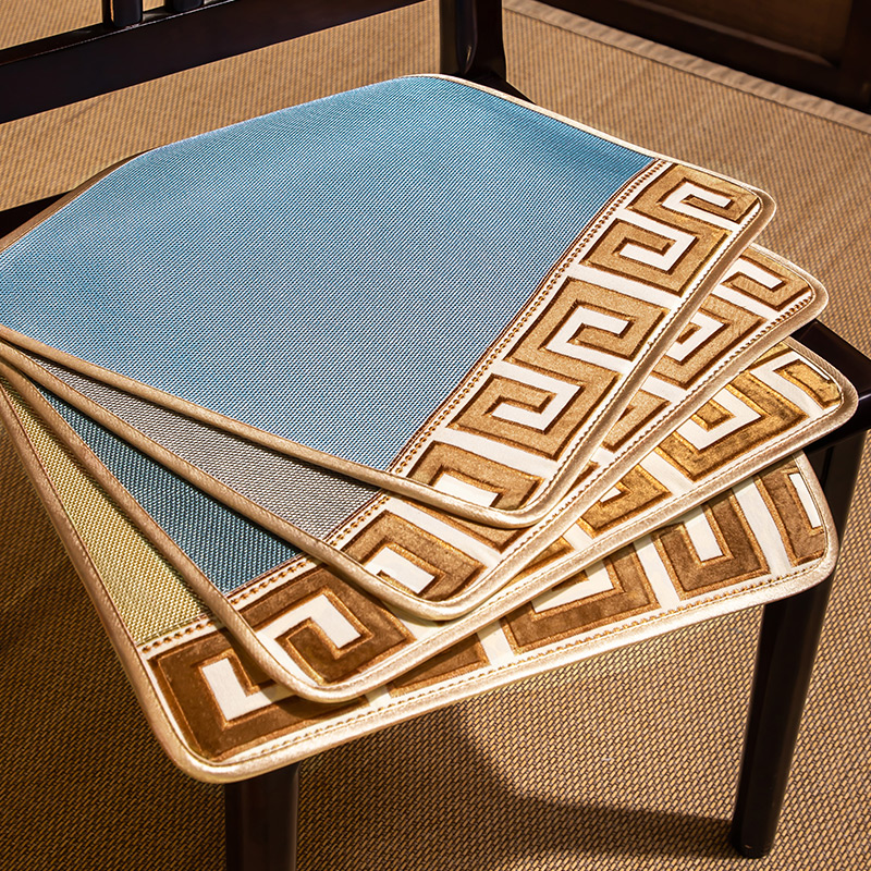 冰丝藤席坐垫夏季椅子垫透气凉垫