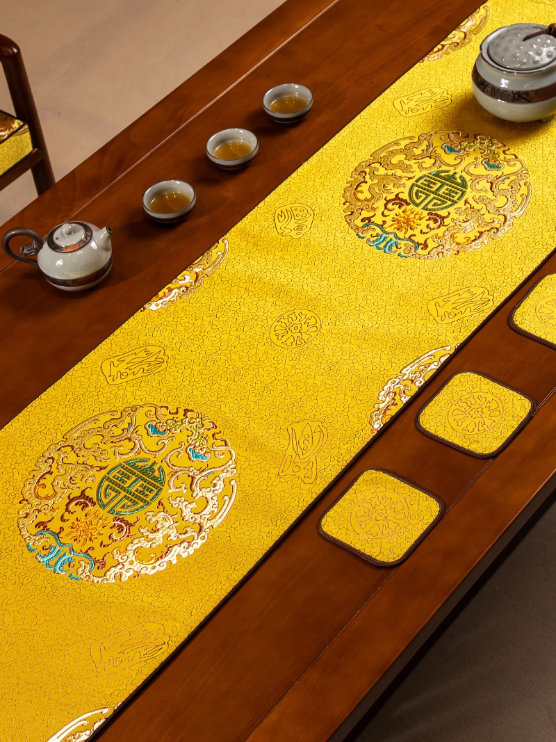 中式桌旗禅意茶台茶席布艺长条茶几桌布轻奢高端茶旗餐桌茶桌垫布