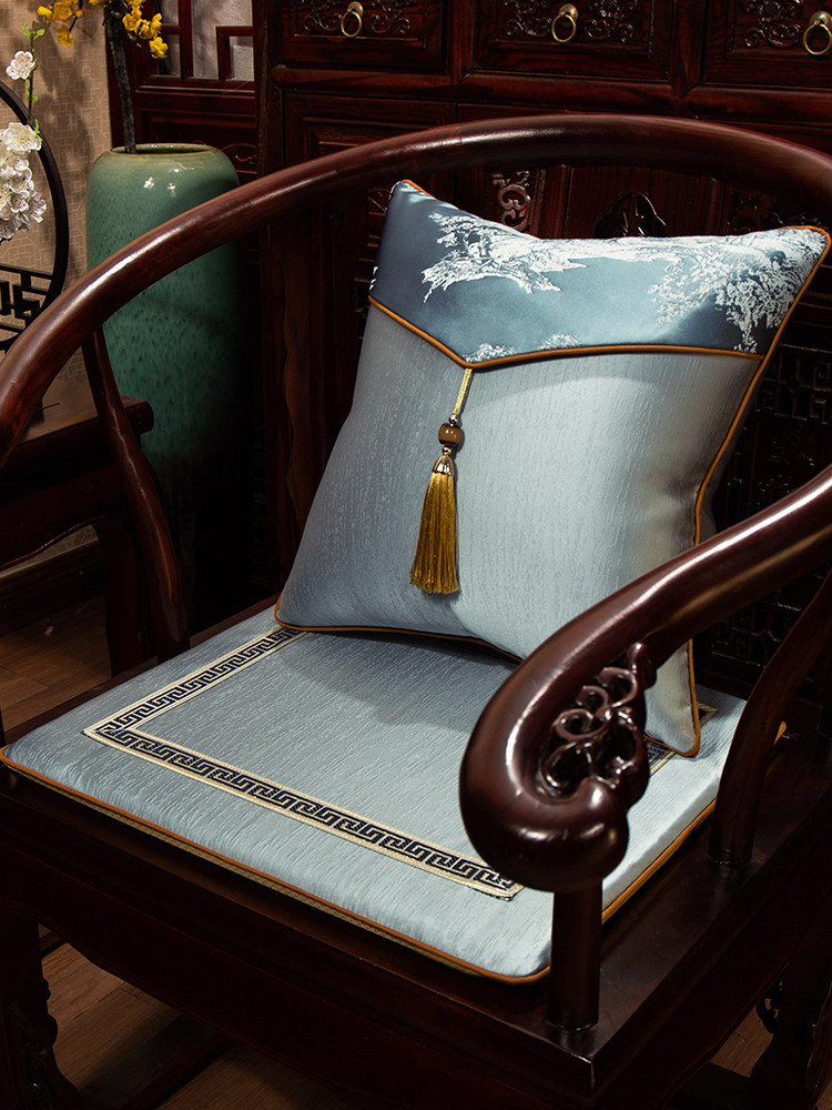 中式餐椅座椅垫可拆洗加厚凳子垫子家用茶桌茶席餐桌椅子沙发垫套