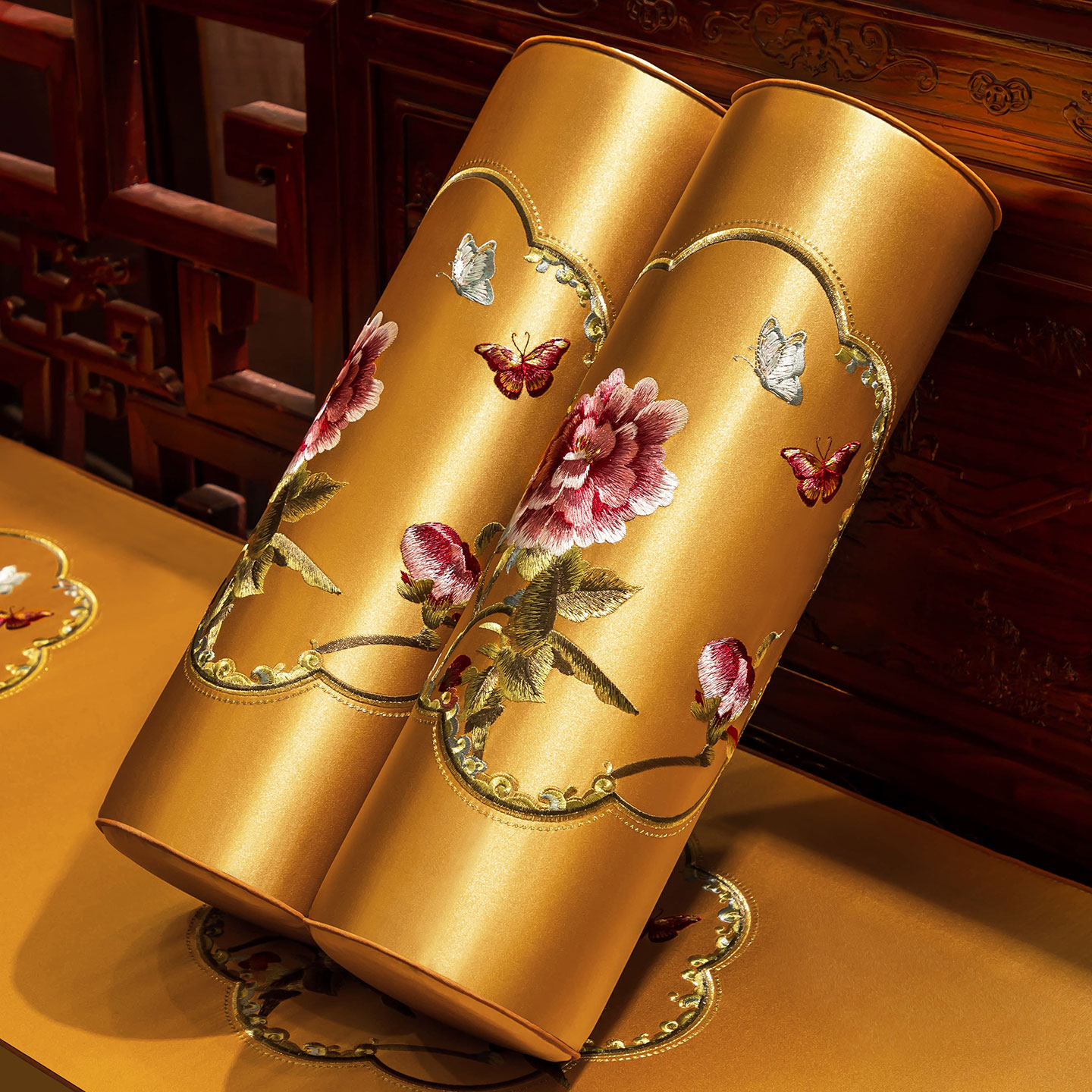 中式红木实木沙发侧边扶手枕